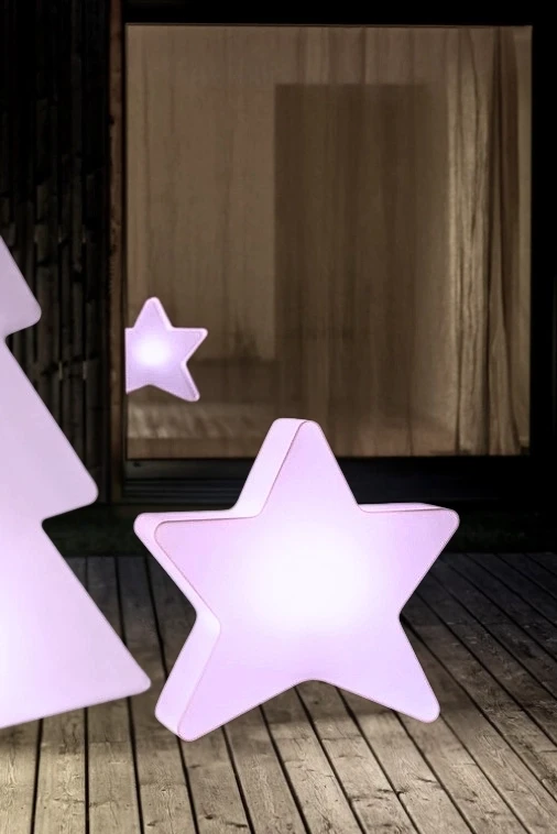 Gwiazda Podświetlana LED Monumo żarówka RGB + pilot wysokość 50 cm