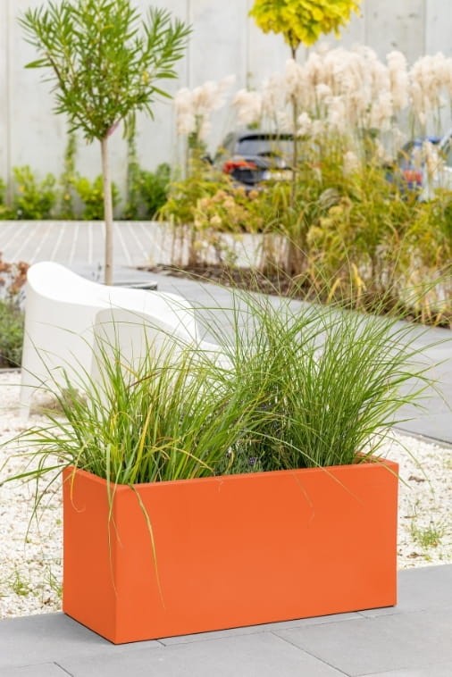 Długa donica prostokątna 85 × 35 × 40 cm pomarańczowa | Long Midi | Monumo