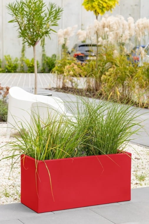 Długa donica prostokątna 85 × 35 × 40 cm czerwona | Long Midi | Monumo