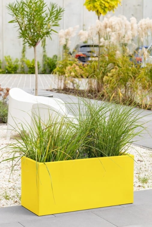 Długa donica prostokątna 85 × 35 × 40 cm żółta | Long Midi | Monumo