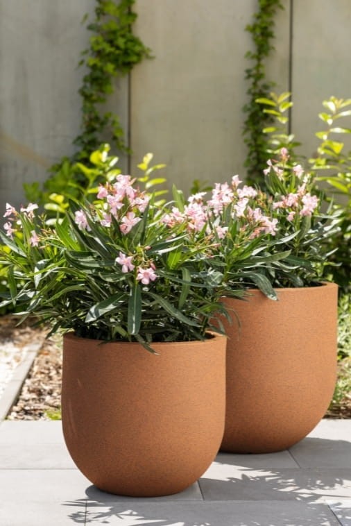 Zestaw donic ogrodowych 40 i 50 cm efekt rdzy – 2 szt. | Primo | Monumo