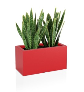 Prostokątna długa donica na taras Lungo pełna 75 cm (75x35x38) czerwona | Monumo