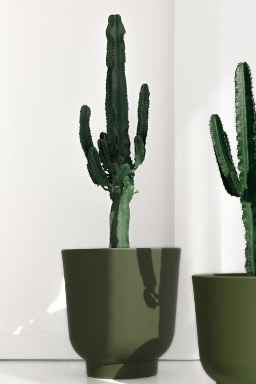 Donica tarasowa okrągła 45 cm butelkowa zieleń | Stevio z półką | Monumo