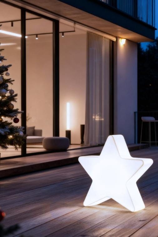 Podświetlana Gwiazda LED ozdoba świąteczna Monumo barwa zimna 70 cm