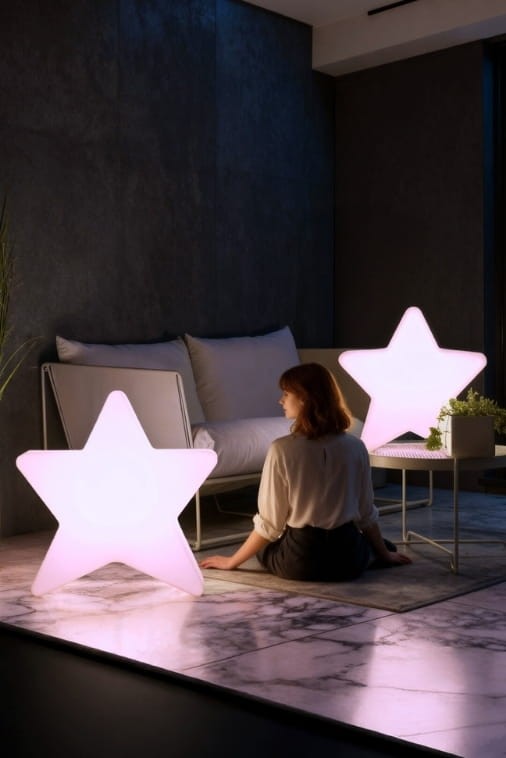 Zestaw Świąteczny LED Monumo Gwiazda podświetlana H:70 & Gwiazda podświetlana H:50 RGB + pilot