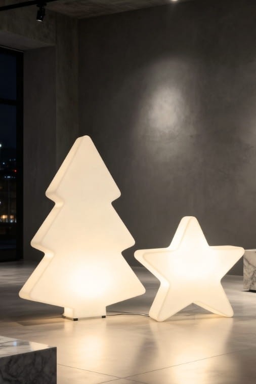 Zestaw Świąteczny LED Monumo Choinka podświetlana H:140 & Gwiazda podświetlana H:70 Barwa ciepła