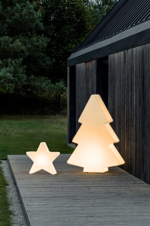 Zestaw Świąteczny LED Monumo Choinka podświetlana H:140 & Gwiazda podświetlana H:50 Barwa ciepła