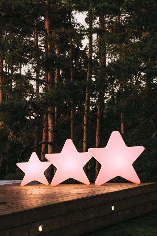 Zestaw Gwiazd LED 60 cm 80 cm i 90 cm ozdoby świąteczne RGB + pilot