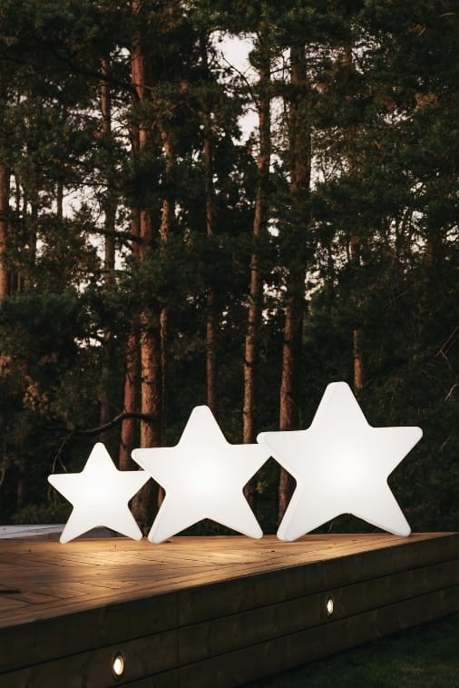 Zestaw Gwiazd LED 60 cm 80 cm i 90 cm ozdoby świąteczne barwa neutralna