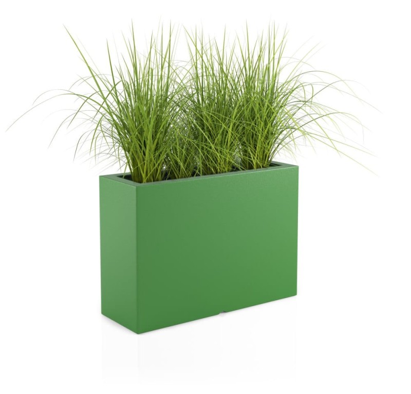 Donica prostokątna długa na taras Lungo Grande 85 cm (85x35x60) limonkowa | Monumo