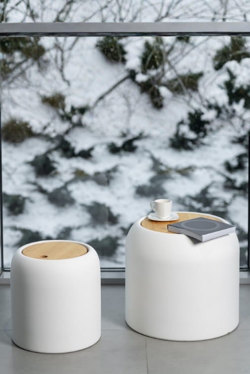 Zestaw stolik z siedziskiem Monumo Ambienti biały