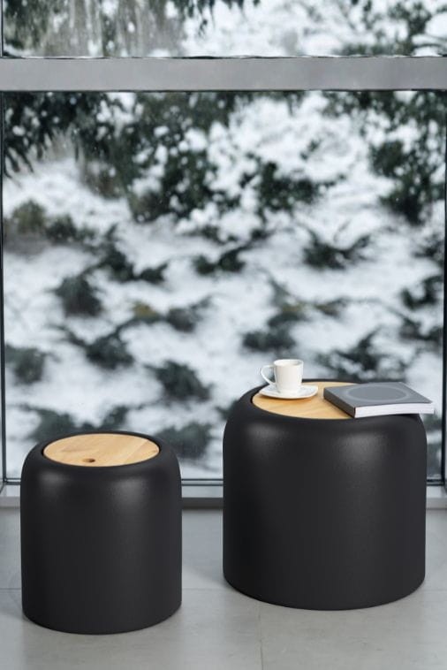 Zestaw stolik z siedziskiem Monumo Ambienti czarny