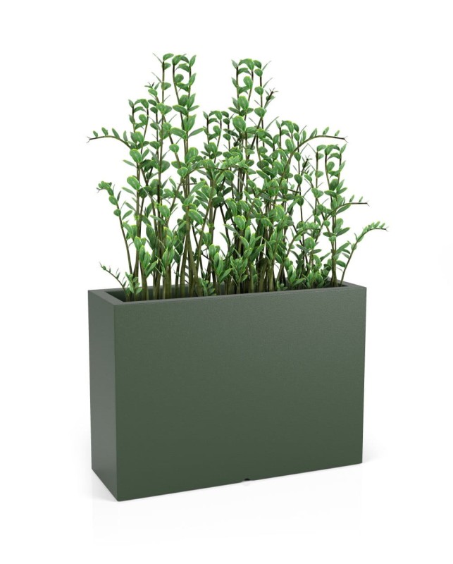 Donica prostokątna długa na taras Longerino 100 cm (100x35x70) butelkowa zieleń | Monumo