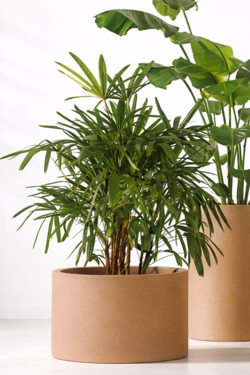 Duża donica ogrodowa okrągła 60 cm mokka| Cavo pełna | Monumo