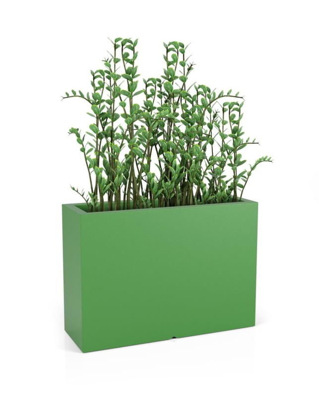 Donica prostokątna długa na taras Longerino 100 cm (100x35x70) limonkowa | Monumo