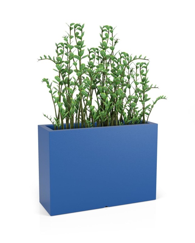 Donica prostokątna długa na taras Longerino 100 cm (100x35x70) niebieska | Monumo