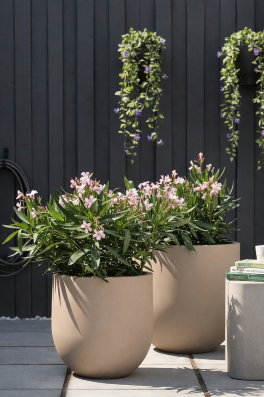 Zestaw donic ogrodowych 40 i 50 cm beżowe – 2 szt. | Primo | Monumo