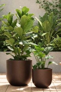 Zestaw donic ogrodowych 40 i 50 cm efekt corten – 2 szt. | Primo | Monumo