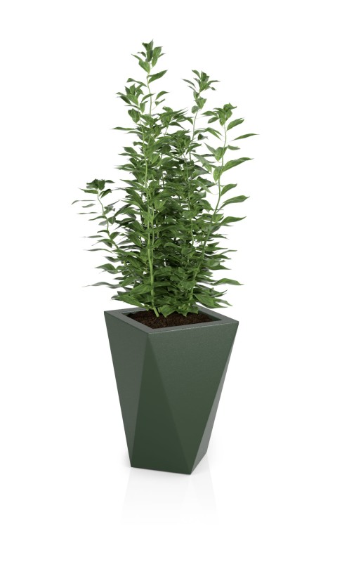 Donica tarasowa nowoczesna 59 cm butelkowa zieleń | Vaso pełna | Monumo