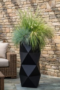 Wysoka donica ogrodowa 78 cm czarna | Asti pełna | Monumo