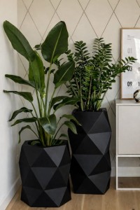 Zestaw 2 donic czarnych 78 i 54 cm na taras | Asti i Modena z półką | Monumo