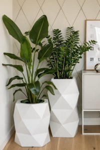 Zestaw 2 donic białych 78 i 54 cm na taras | Asti i Modena z półką | Monumo