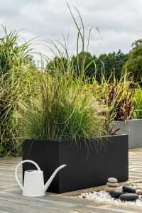 Donica prostokątna długa na taras Long 90 cm (90x40x40) czarna | Monumo