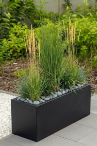 Prostokątna długa donica ogrodowa Long Maxi 100 cm (100x35x38) czarna | Monumo