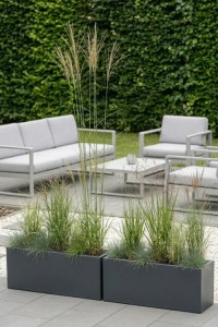 Zestaw donic ogrodowych 2 szt. prostokątnych 100 cm antracytowych | Long Maxi pełne | Monumo