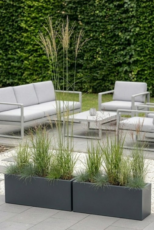 Zestaw donic ogrodowych 2 szt. prostokątnych 100 cm antracytowych | Long Maxi pełne | Monumo