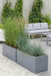 Zestaw donic ogrodowych 2 szt. prostokątnych 100 cm szarych | Long Maxi pełne | Monumo