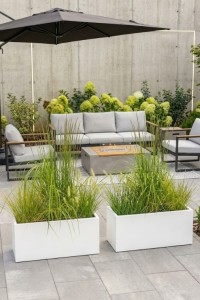 Zestaw 2 długich wąskich donic ogrodowych Long Slim 80 cm (80x30x35) białych | Monumo