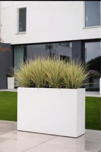 Donica prostokątna długa na taras Longerino 100 cm (100x35x70) biała | Monumo