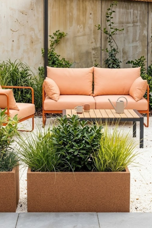 Prostokątna długa wąska donica ogrodowa Long Slim 80 cm (80x30x35) w efekcie rdzy | Monumo