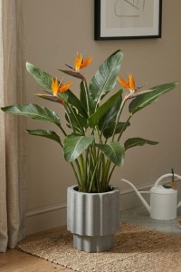 Donica ryflowana ogrodowa 45 cm efekt kamienia | Ribbo z półką | Monumo