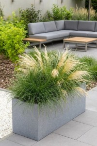 Prostokątna długa donica ogrodowa Long Maxi 100 cm (100x35x38) efekt kamienia | Monumo