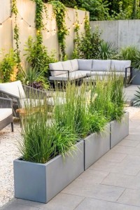 Komplet donic ogrodowych 3 szt. prostokątnych 100 cm szarych | Long Maxi pełne | Monumo