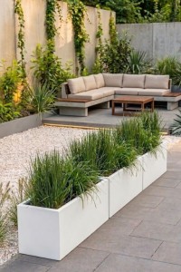 Komplet donic ogrodowych 3 szt. prostokątnych 100 cm białych | Long Maxi pełne | Monumo