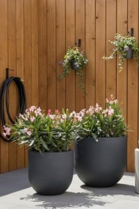 Zestaw donic ogrodowych 40 i 50 cm antracytowe – 2 szt. | Primo | Monumo