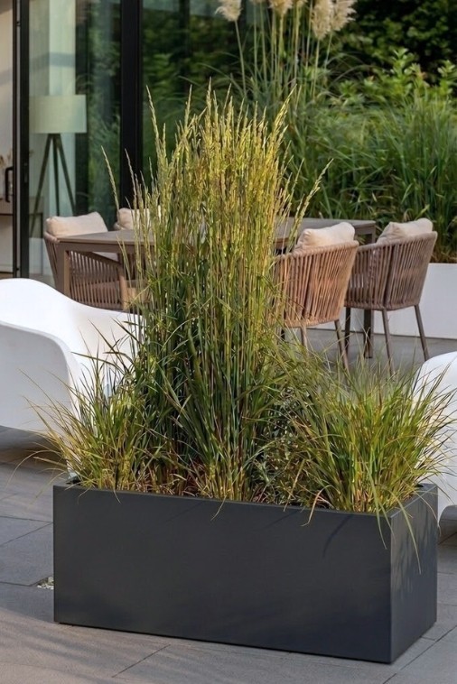 Długa donica prostokątna 85 × 35 × 40 cm antracytowa | Long Midi | Monumo