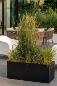 Długa donica prostokątna 85 × 35 × 40 cm czarna | Long Midi | Monumo