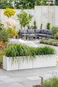 Zestaw donic ogrodowych 2 szt. prostokątnych 85 cm białych | Long Midi pełne | Monumo