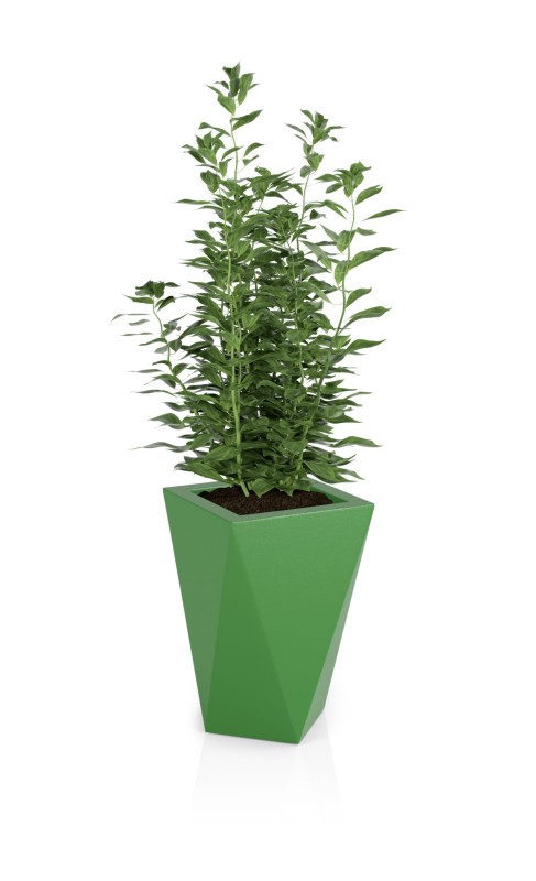 Donica tarasowa nowoczesna 59 cm limonka | Vaso pełna | Monumo