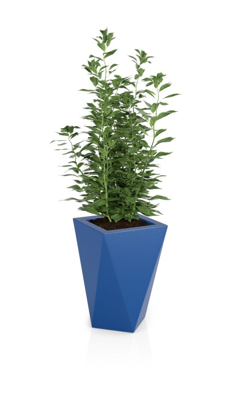 Donica tarasowa nowoczesna 59 cm niebieska | Vaso pełna | Monumo