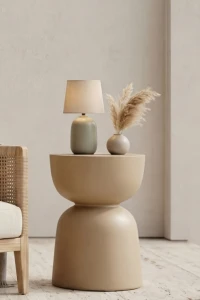 Okrągły Stolik Ogrodowy Kawowy Monumo Tapo 60 cm beżowy | Na Taras i Balkon 