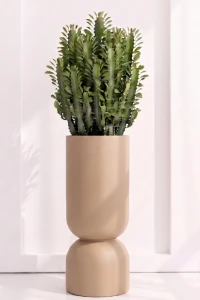 Donica Ogrodowa Monumo Perfetto 100 cm XXL | Beżowa | Wysoki Kielich z Półką