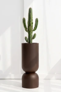 Donica na balkon Perfetto 80 cm corten effect kielich z półką Monumo