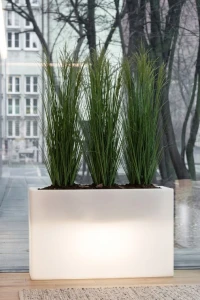 Donica LED podświetlana długa 80 cm barwa ciepła | Lungo Maxi z półką | Monumo