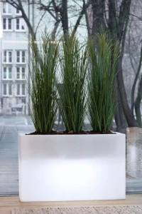 Donica LED podświetlana długa 80 cm barwa zimna | Lungo Maxi z półką | Monumo