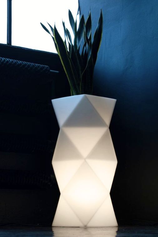 Donica LED podświetlana designerska 78 cm barwa neutralna | Asti light | Monumo